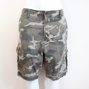y2k camo cargo shorts straight fit utility size 38